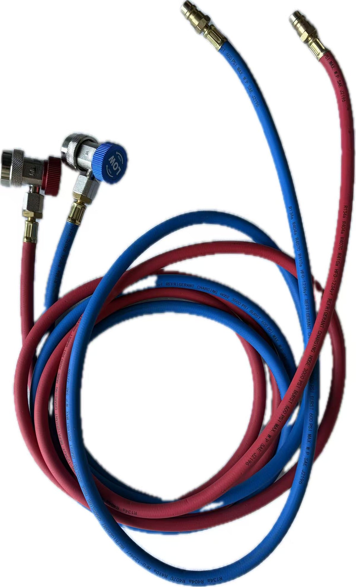 Hoses with R134A couplers for AC-Dual Pro machine